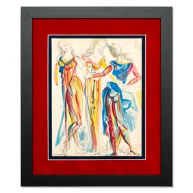 Salvador Dalí – Mixed Media on Paper (Les Trois Grâces) – 1952