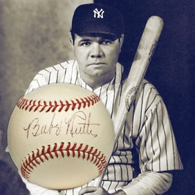 Babe Ruth Forensically Authenticated Single-Signed Baseball — “The Sultan of Swat”