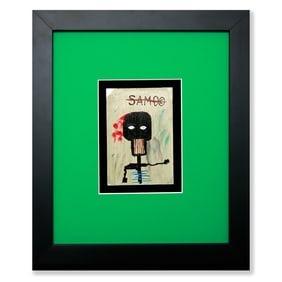 Jean-Michel Basquiat SAMO Composition on Card