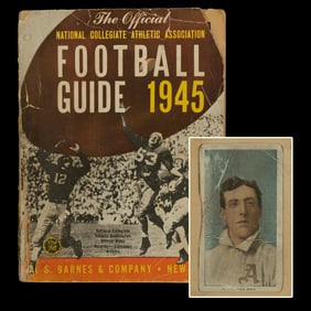Ultra Rare Eddie Plank Card & 1945 NCAA Football Guide