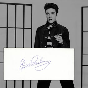 Elvis Presley Signed Document Cut, Forensically Authenticated