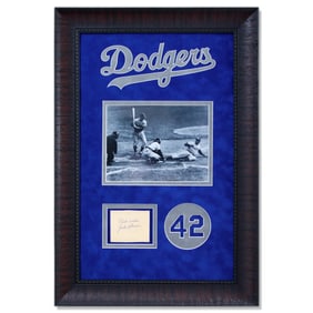 Jackie Robinson Signed and Inscribed Document Cut, Forensically Authenticated