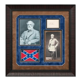 Robert E. Lee Signed Document Cut, Forensically Authenticated