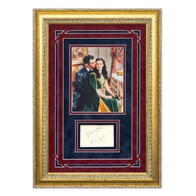 Clark Gable & Vivien Leigh Dual-Signed Document Cut, Forensically Authenticated
