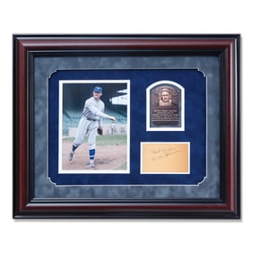 Walter Johnson Signed and Inscribed Document Cut, Forensically Authenticated