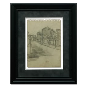 L.S. Lowry Double-Sided Sketchbook Page, "Industrial and Urban Chronicles"