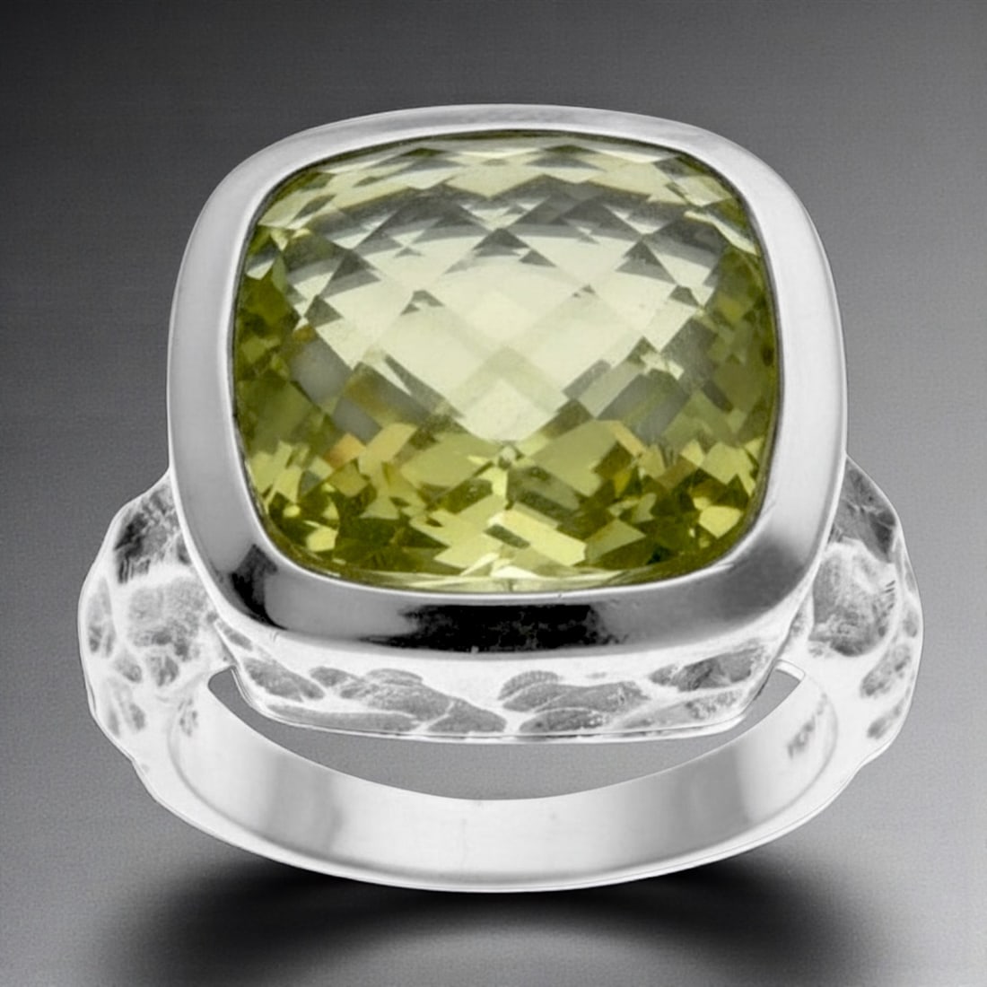 6.88 ctw Ouro Verde Sterling Silver Ring - Size 7 (1 of 1)