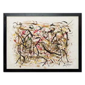 Jackson Pollock Mixed Media on Paper (c. 1949) (attrib/aft)