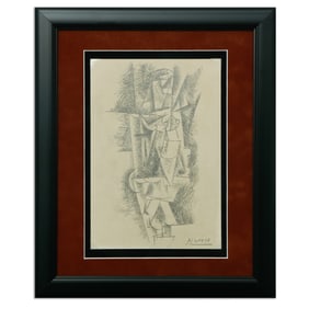 Pablo Picasso Graphite on Paper (Abstract Drawing) (attrib/after)