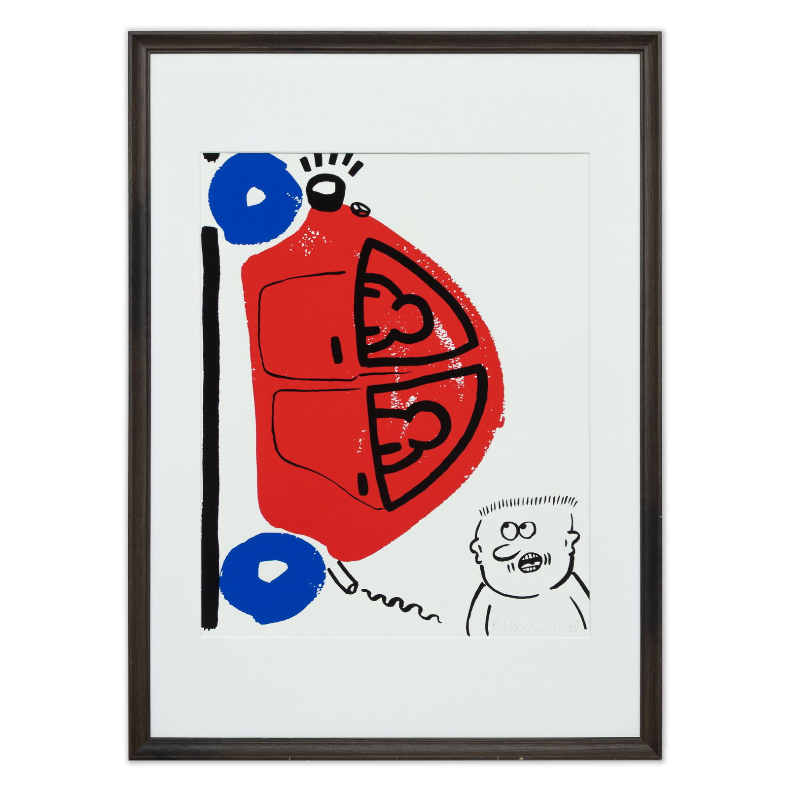 Keith Haring, "The Story of Red and Blue" (1990) – Signed & Dated Lithograph (1 of 5)