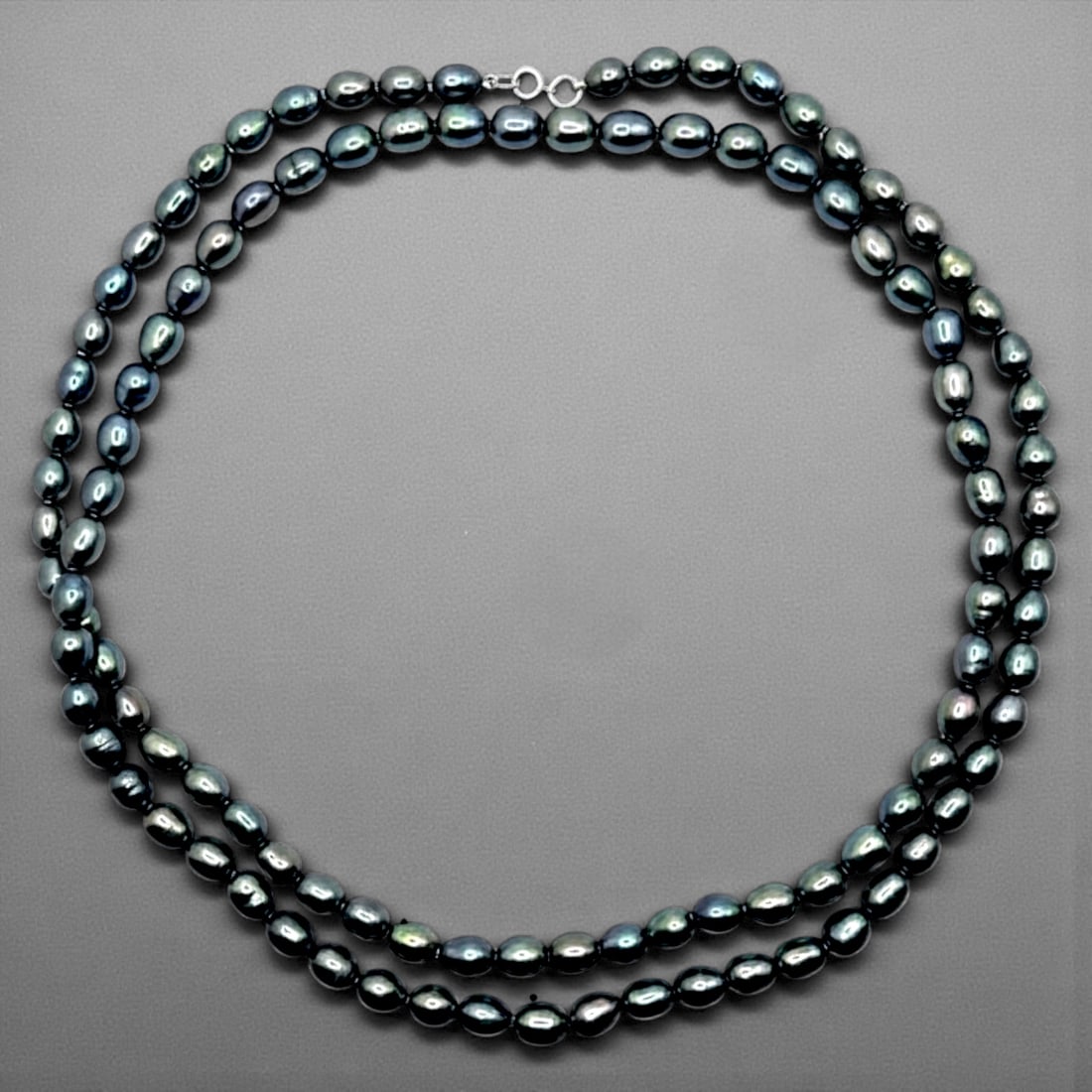 37 inch Classic Peacock Pearl Long Necklace (1 of 3)