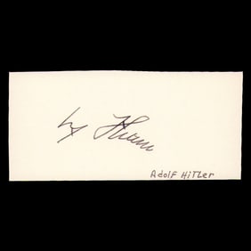 Adolf Hitler Document Cut Signature, Forensically Authenticated