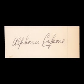 Alphonse “Al” Capone Document Cut Signature, Forensically Authenticated
