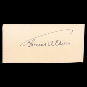 Thomas A. Edison Document Cut Signature, Forensically Authenticated