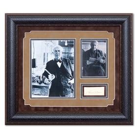 Thomas A. Edison Document Cut Signature, Forensically Authenticated