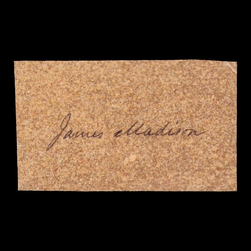 James Madison Document Cut Signature, Forensically Authenticated (1 of 5)