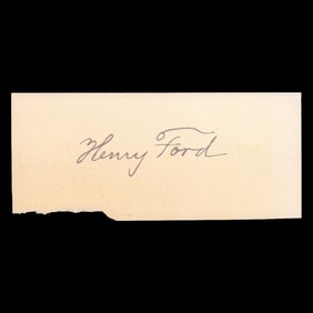 Henry Ford Document Cut Signature, Forensically Authenticated