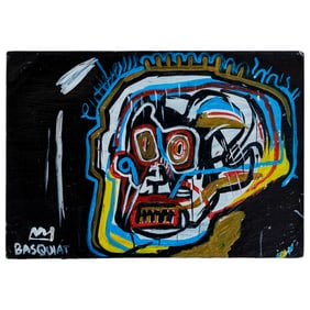 Jean-Michel Basquiat, Mixed Media Crown Postcard