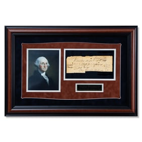 George Washington Signed Ledger Sheet
