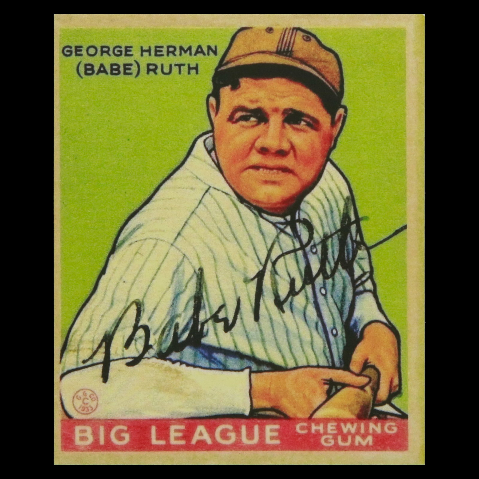 1933 Goudey 'Big League Chewing Gum' Babe Ruth – No. 181 (1 of 3)