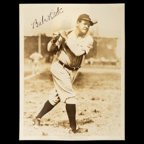 Babe Ruth Signed 8x10 Vintage Photo