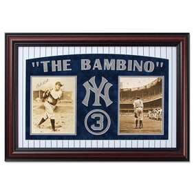 Babe Ruth Signed 8x10 Vintage Photo