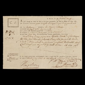 Napoleon Signed Military Requisition Document – Dated 1813, Forensically Authenticated
