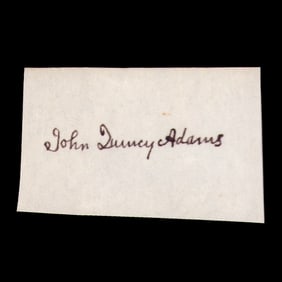 John Quincy Adams Document Cut Signature, Forensically Authenticated