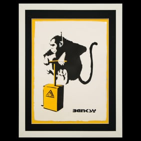 Banksy, “Monkey Detonator" on Heavy Grade Paper