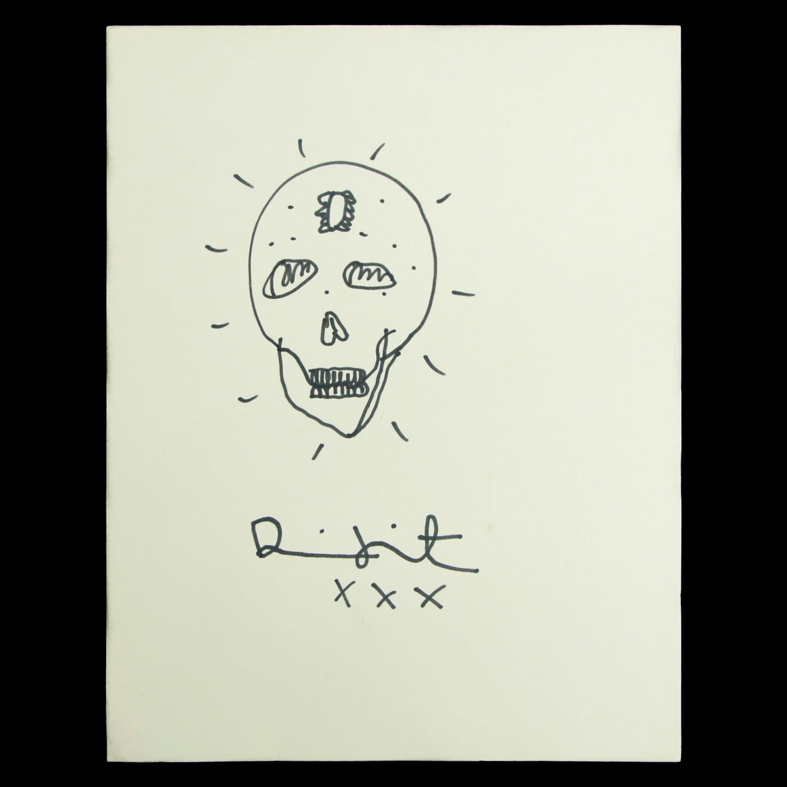 Damien Hirst Skull Drawing with "Skull Star Diamond" (1 of 5)