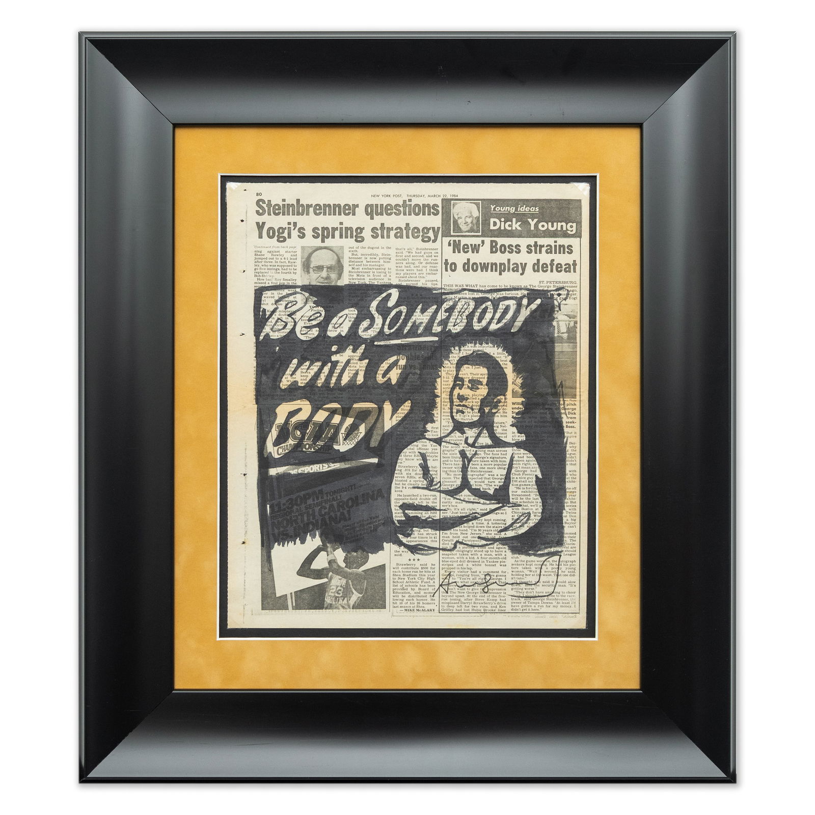 Andy Warhol Newspaper Art: "Be a Somebody with a Body" (1 of 6)