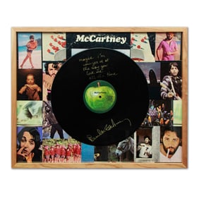 Paul McCartney Signed “McCartney” Album with Handwritten Lyric Inscription