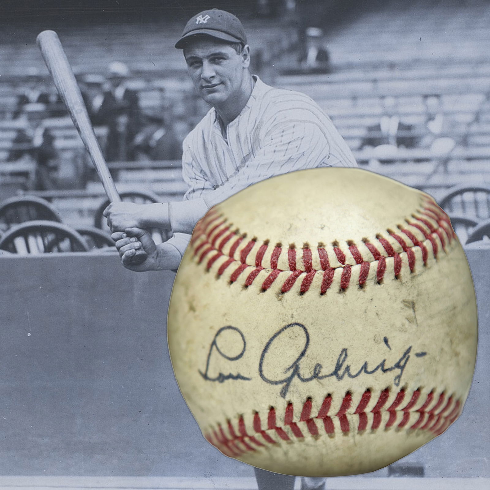 Lou Gehrig Signed Reach Baseball, Forensically Authenticated (1 of 7)