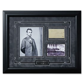 Abraham Lincoln Signed & Inscribed Document Cut