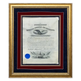 Historic Theodore Roosevelt and Elihu Root Signed Appointment Letter