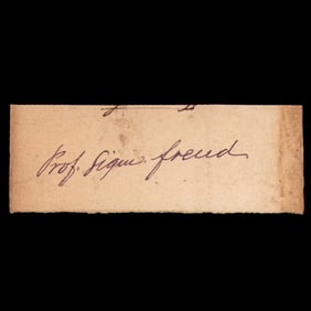 Sigmund Freud Document Cut Signature, Forensically Authenticated