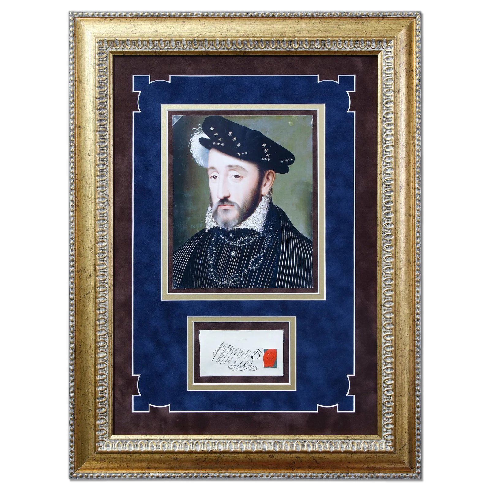 Exquisite Henry II of France Signed Document Cut with Wax Seal (1 of 5)