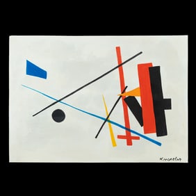 Kazimir Malevich, Suprematist Abstraction – Gouache on Paper