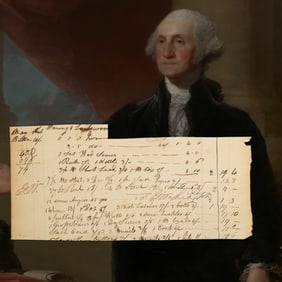 George Washington Signed Document Cut – Excised from Original Ledger Sheet