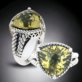 Sophisticated Ouro Verde Sterling Silver Ring - Size 6