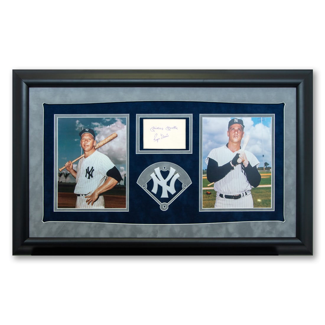 Mickey Mantle & Roger Maris Dual Signed Document Cut, Forensically Authenticated (1 of 7)