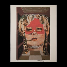Salvador Dalí “Face of Mae West” (c. 1935) – Hand-Signed Print/Lithograph (Edition