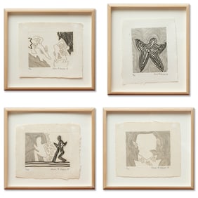 4 Framed Prints by Renowned Artist Bruce Anderson – Signed and Dated