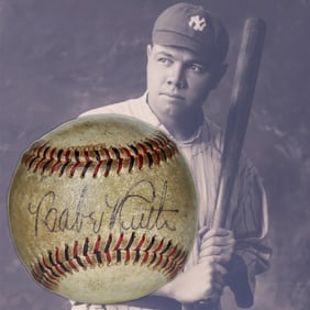 Babe Ruth Signed Baseball, Forensically Authenticated
