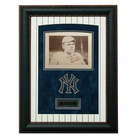 Babe Ruth Signed & Inscribed 8x10 Vintage Photograph, Forensically Authenticated