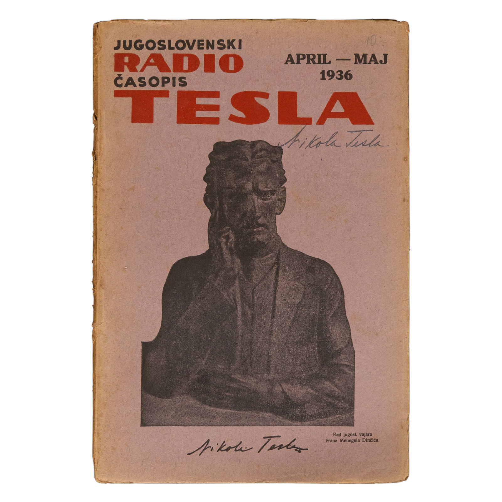 Nikola Tesla Signed Document Cut (1 of 4)