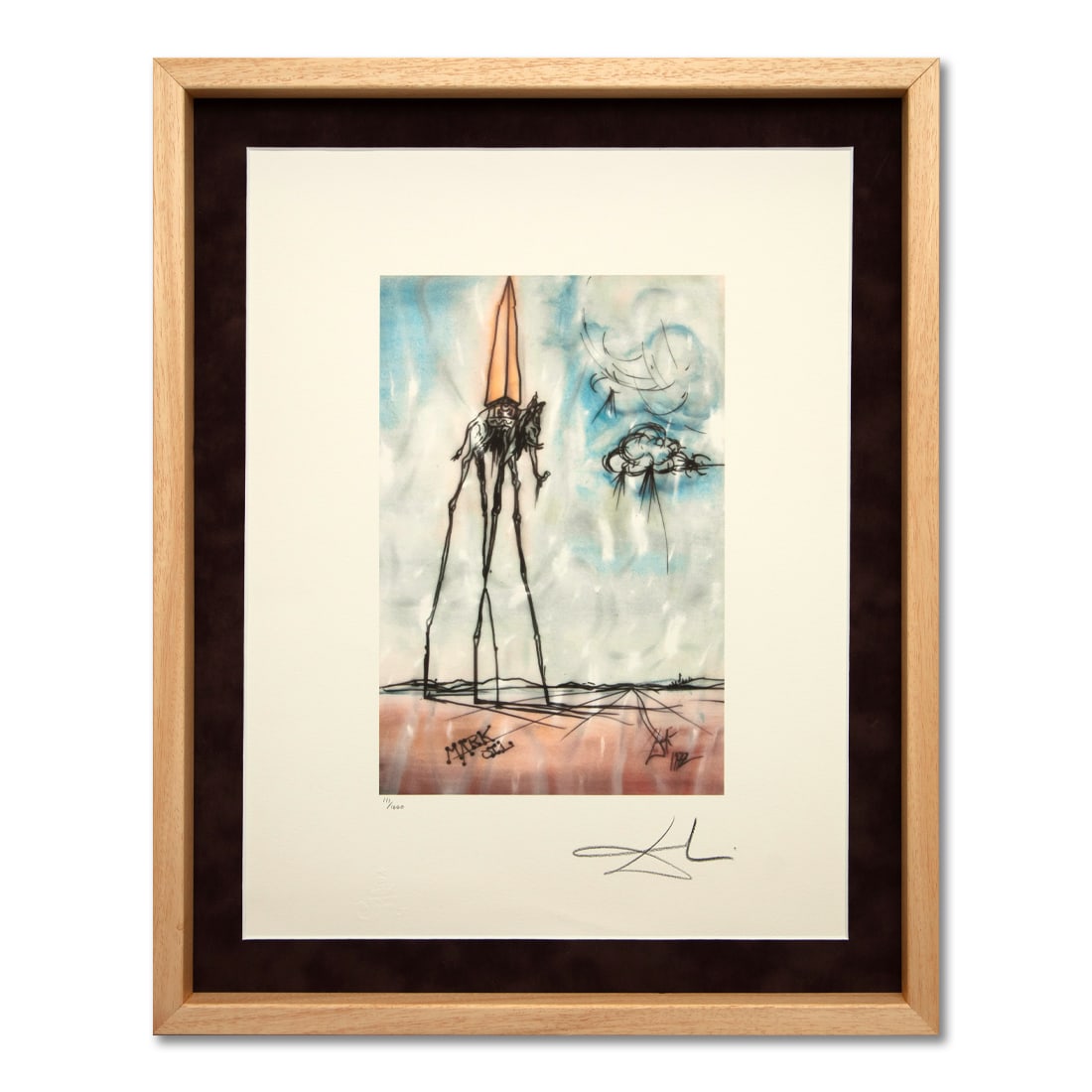 Salvador Dalí, "Eléphant Spatial" (1972): Salvador Dalí – Eléphant Spatial, 1972 Presentation: Custom-designed frame Description & Historical Significance This extraordinary work, Eléphant Spatial, embodies Salvador Dal&#