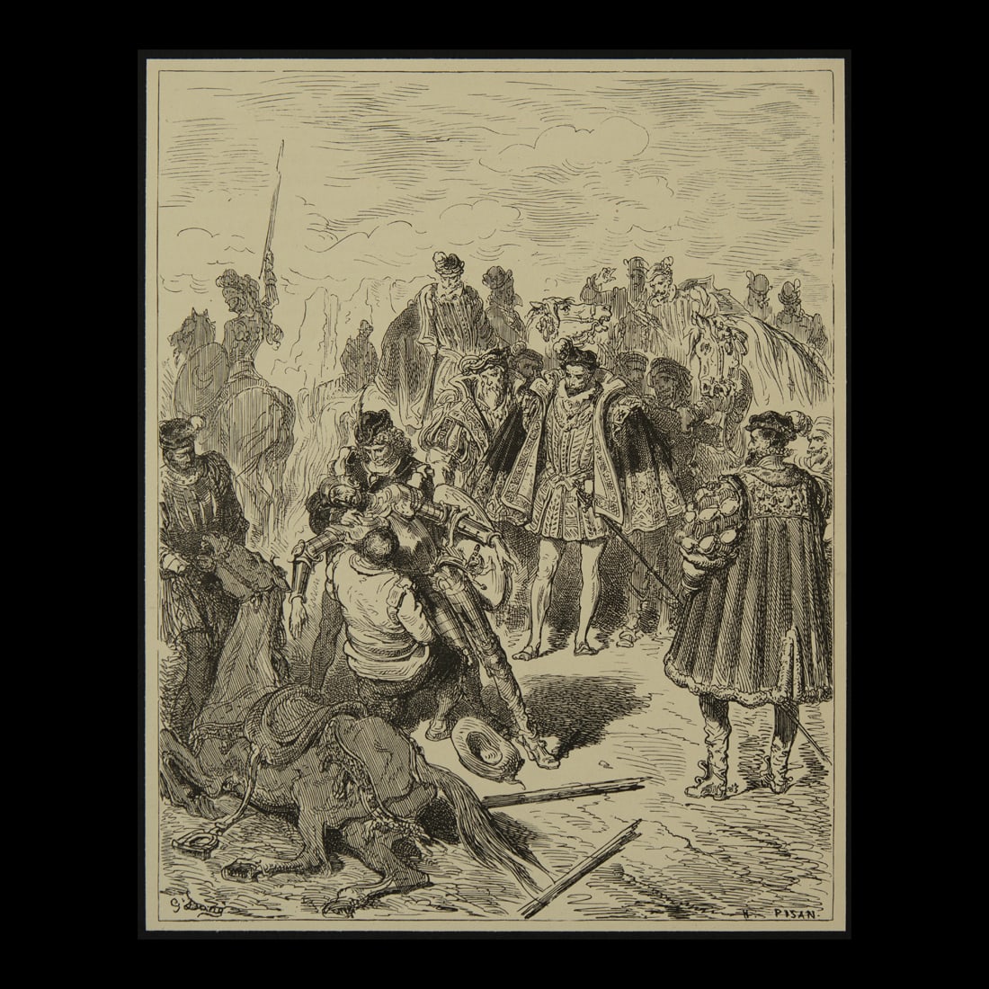 Gustave Doré – Don Quixote Series Engraving (Heliodore Pisan, Engraver): Title: Gustave Doré – Don Quixote Series Engraving (Heliodore Pisan, Engraver) Artist: Paul Gustave Louis Christophe Doré (French, 1832–1883) Engraver: Heliodore Pisan Series: Don Quixote Illust