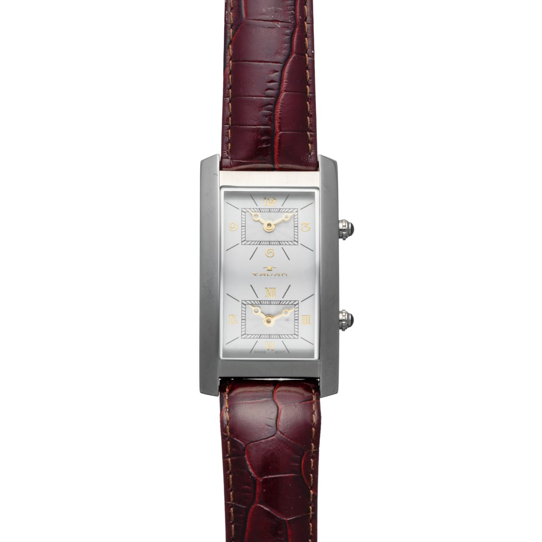 Tavan Men’s Dual Time Rectangular Watch (1 of 2)
