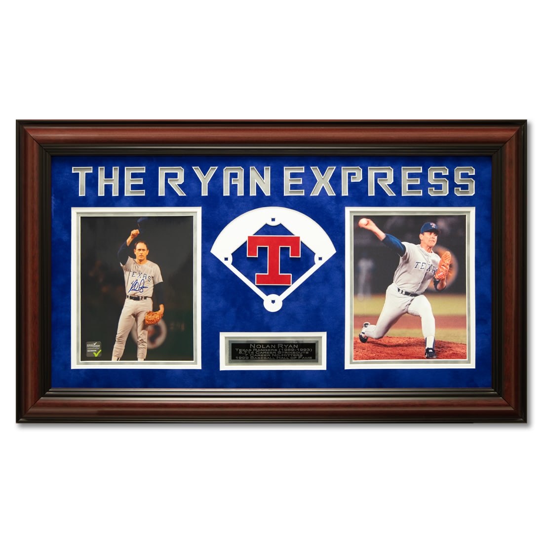 Nolan Ryan Texas Rangers Frame Signed 8x10 GFA (1 of 10)